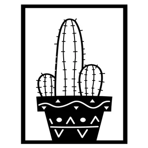 دیوارکوب طرح گلدان کاکتوس مدل B1033-2229