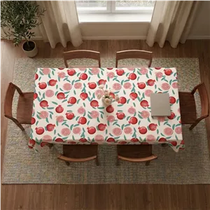 رومیزی طرح ترک مدل انار کد T.400 سایز 145x110 سانتی‌متر