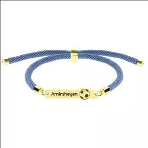 دستبند طلا 18 عیار بچگانه لیردا طرح اسم امیرشایان کد 202013