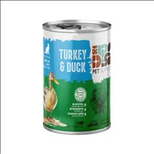 کنسرو غذای گربه بالغ دی پی اس مدل نچرال طعم بوقلمون، اردک وزن ۴۰۰ گرم