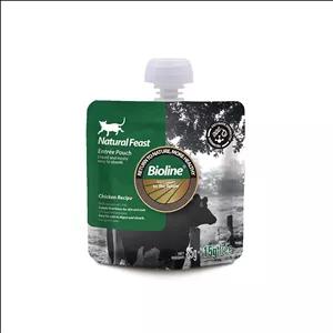 تشویقی پودینگ مکمل غذایی گربه بایولاین مدل طعم مرغ وزن 85 گرم