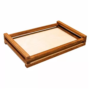 سینی دسته دار مدل وودلند سایز 31x23 سانتی متر
