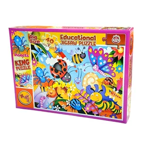 پازل 40 تکه کینگ مدل آموزشی حشرات Insects