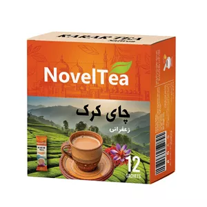 چای کرک زعفرانی کم شکر ناولتی - 240 گرم بسته 12 عددی
