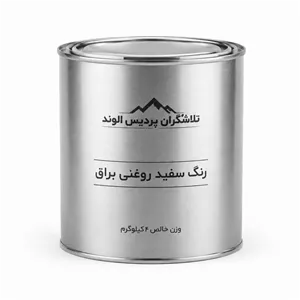 رنگ روغنی براق سفید تلاشگران پردیس الوند مدل گالن وزن 4 کیلوگرم مناسب برای سطوح مختلف