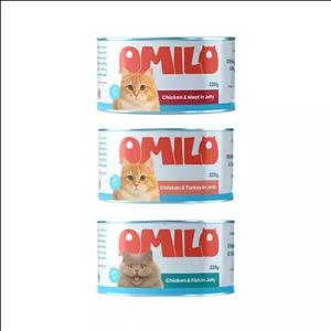 کنسرو غذای گربه اومیلو مدل پک نچرال وزن ۲۲۰ گرم بسته ۳ عددی