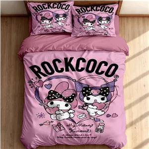 سرویس خواب یک نفره 5 تکه مدل کرومی و ملودی کد kuromi 88