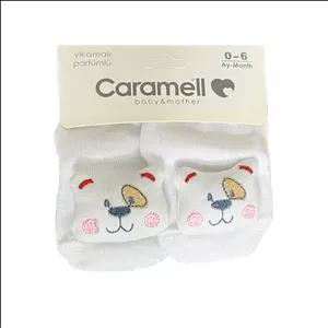 جوراب ساق کوتاه نوزادی کارامل مدل Kind dog06