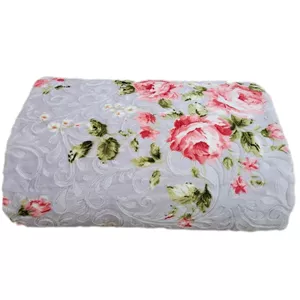 پتو ۱ نفره شادیلون مدل روشا نقش برجسته گل عروس سایز 140×220سانتی متر