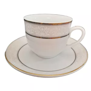 ست فنجان و نعلبکی 12 پارچه 6 نفره چینی تقدیس مدل چایخوری کد 01