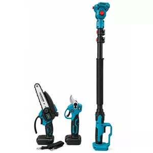 اره زنجیری سرشاخه زن شارژی براشلس مدل  Gardening Kit 2026 مجموعه 3 عددی 20 ولت با سرعت 7000 دور بر دقیقه و ساطور 15 سانتی‌متری
