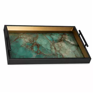 سینی طرح عقیق مدل دکوراتیو سایز 40*30 سانتی متر 