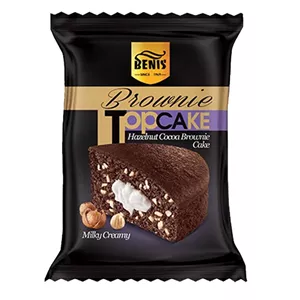 کاپ کیک براونی فندقی بنیس - 80 گرم بسته 12 عددی