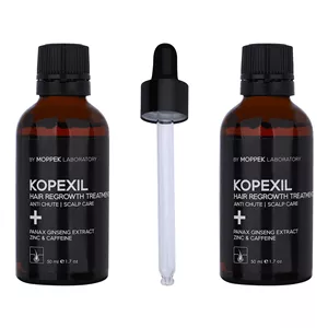 لوسیون تقویت‌کننده مو موپک مدل kopexil مناسب برای انواع مو حجم 50 میلی‌لیتر مجموعه 2 عددی