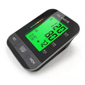 فشارسنج بازویی دیجیتال گلامور مدل DBP-1332، با نمایشگر LCD، اعلان صوتی فارسی، نور پس‌زمینه چندرنگ، منبع انرژی برق و باتری، مناسب بازو 22-42 سانتی‌متر، دو پروفایل کاربر، به‌همراه کیف ضدضربه، دو کاف بازویی و آداپتور برق