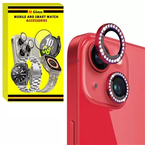 محافظ لنز دوربین فلزی ام‌گلس مدل RNG Diamond MG مناسب برای گوشی موبایل اپل iPhone 15
