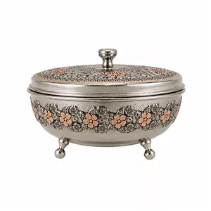 شکلات خوری قلمزنی مسی مدل الماس تراش کد 1880 