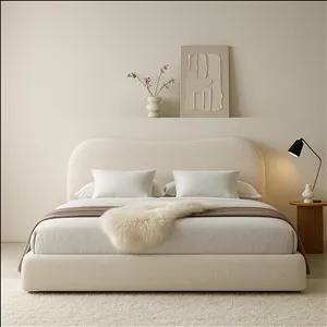 تخت خواب چوبی دونفره دیباروکش امیدی مدل تدی 6650 سایز 200×160 سانتی متر