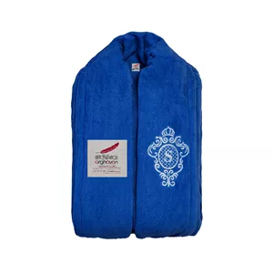 حوله پالتویی ارغوان طرح گلدوزی رمنس سایز 125