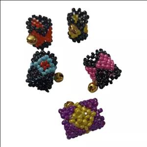 حلقه پای کبوتر مدل زنگوله دار کد 01 مجموعه 5 عددی