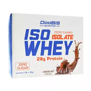 ساشه پروتئین وی ایزوله شکلاتی دوبیس 500 گرم بسته 20 عددی
