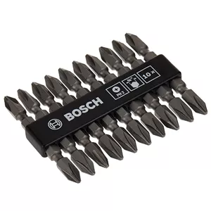 سری پیچ گوشتی دو سر چهارسو بوش مدل PH2 کد 2608521039 مجموعه 10 عددی