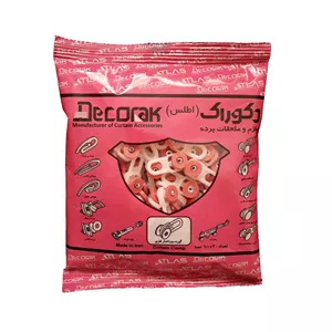 گیره پرده اطلس مدل سوراخ دار بسته 100 عددی