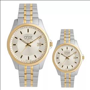 ست ساعت مچی عقربه‌ای کوارتز زنانه و مردانه کرست مدل 9057.6