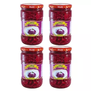 ترشی کلم قرمز پاستوریزه ممتاز صالحی - 650 گرم بسته 4 عددی