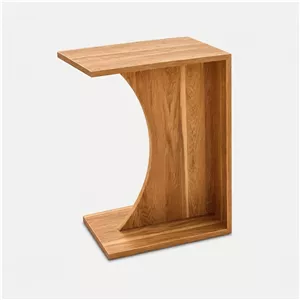 میز عسلی مستطیلی با پایه و صفحه چوبی مدل یولکا کد 22