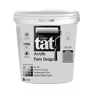 رنگ طوسی نیمه مات اکرولیک تات کد 5500-n2 حجم 1لیتر