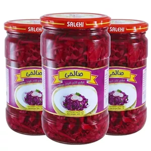 ترشی کلم قرمز پاستوریزه ممتاز صالحی - 650 گرم بسته 3 عددی