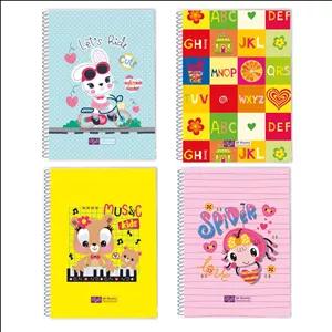 دفتر زبان ۶۰ برگ دایان طرح چهار خط کد 1 بسته ۴ عددی