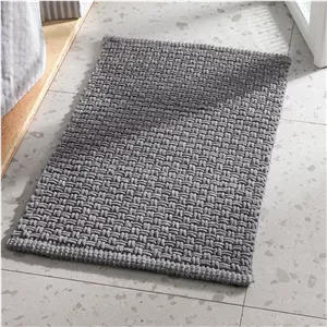 پادری مادام کوکو مدل Najac Bath Mat Gri سایز 80x50 سانتی‌متر مناسب برای فضای داخلی