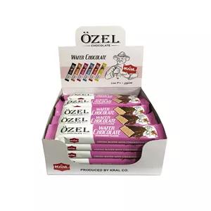 ویفر با روکش کاکائویی کرال طعم توت فرنگی بسته 30 عددی