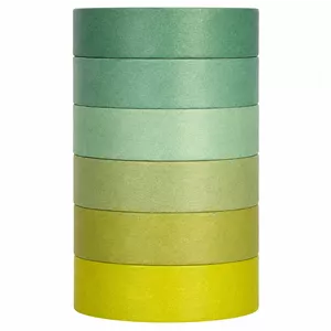 چسب کاغذی مدل واشی پاستیلی عرض 1 سانتی متر کد NO.2 بسته 6 عددی