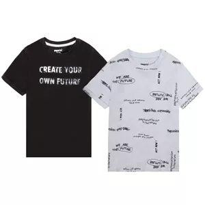 تی‌شرت آستین کوتاه پسرانه پیپرتس مدل New 2025 مجموعه دو عددی