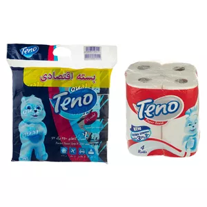 دستمال حوله ای و دستمال کاغذی تنو مدل MALETO مجموعه 2 عددی