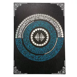 تابلو نقاشی خط آکرولیک به سبک کالیگرافی مدل آینه کاری طرح شعر سنایی غزنوی 