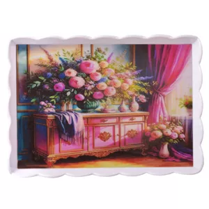 سینی بدون دسته مهروز مدل 6003 کلاسیک سایز 26×36 سانتی متر