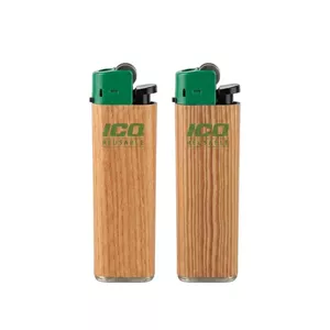 فندک گازی آی سی کیو مدل چوبی بسته 2 عددی