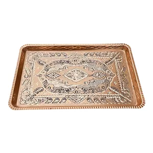 سینی مسی مدل زنجان الماس تراشی