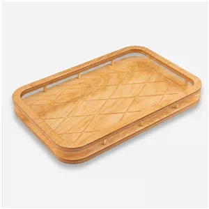 سینی بدون دسته مدل مستطیل طرح سبد سایز 36x24 سانتی متر
