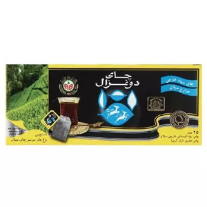 چای کیسه ای ارل گری دو غزال  بسته 25 عددی