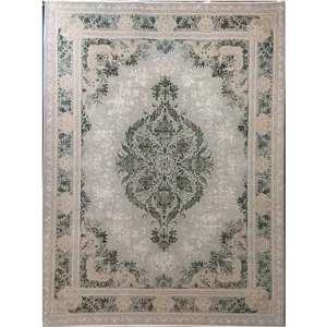 فرش عالی مقام 6 متری اپال سبز ترمه ای 700 شانه 2550 تراکم 8 رنگ نخ اکریلیک