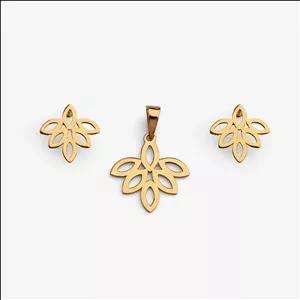 نیم ست طلا 18 عیار زنانه سایا گلد مدل گلبرگ ns13