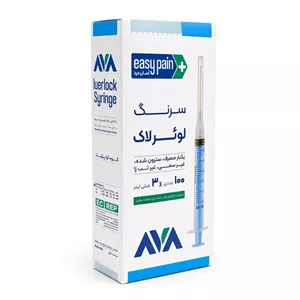 سرنگ لوئرلاک 3 میلی‌لیتری آوا پزشک مدل Easypain بسته 100 عددی