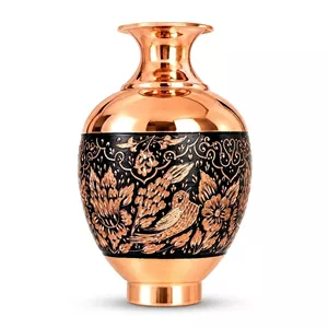 گلدان مسی نگارستان نيلی مدل الماس تراش کد blu19