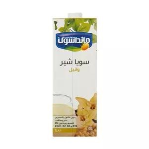 شیر سویا غیرلبنی باطعم وانیل مانداسوی - 1000 میلی لیتر