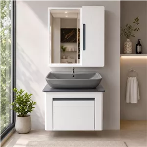 ست کابینت و روشویی مدل کلاسیک به همراه آینه و باکس